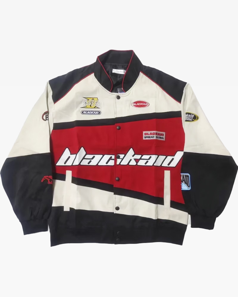 Vintage Racing Jacket - Y2K Summer, 90S Grunge, Retro Hip Hop, Pastel Goth, Y2K Party Outfit