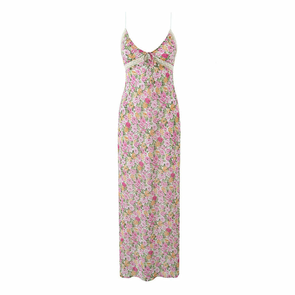 Voila Midi Dress - Y2K Summer Grunge Outfit, 90S Fashion, Retro Style, Pastel Goth Vibes