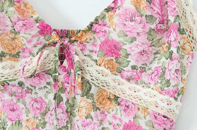 Voila Midi Dress - Y2K Summer Grunge Outfit, 90S Fashion, Retro Style, Pastel Goth Vibes