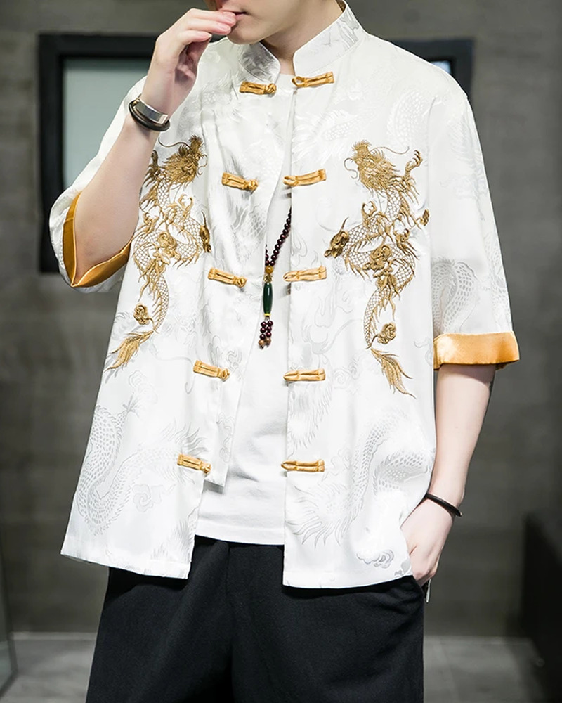 White Embroidered Kimono Jacket - Y2K Summer, 90S Fashion, Grunge, Retro, Pastel Goth, Y2K
