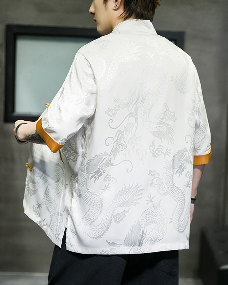 White Embroidered Kimono Jacket - Y2K Summer, 90S Fashion, Grunge, Retro, Pastel Goth, Y2K