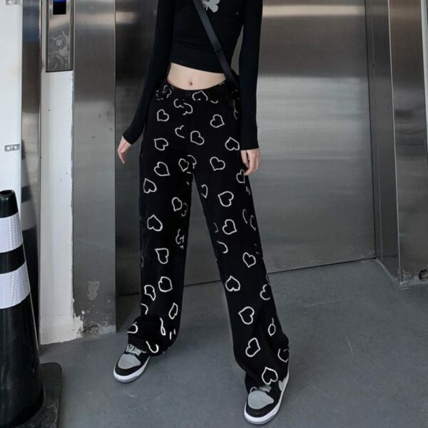 Willow Heart Pants - Y2K Summer Grunge & 90S Retro Fashion For Women, Perfect Y2K Party Outfit