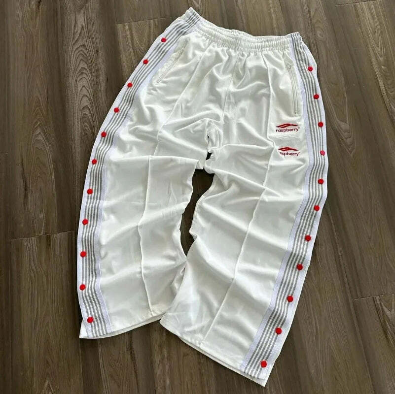 Y2K Aesthetic Striped Baggy Sweatpants - Hip-Hop Street Style, Grunge, Retro 90S Fashion