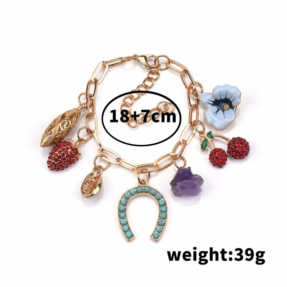 Y2K Boho Ethnic Statement Choker Necklace & Bracelet Set - Vintage 90S Grunge Golden Chain