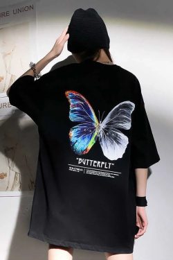 Y2K Butterfly Shirt - Retro 90S Grunge, Summer Outfits, Pastel Goth, Y2K Club & Party Fashion