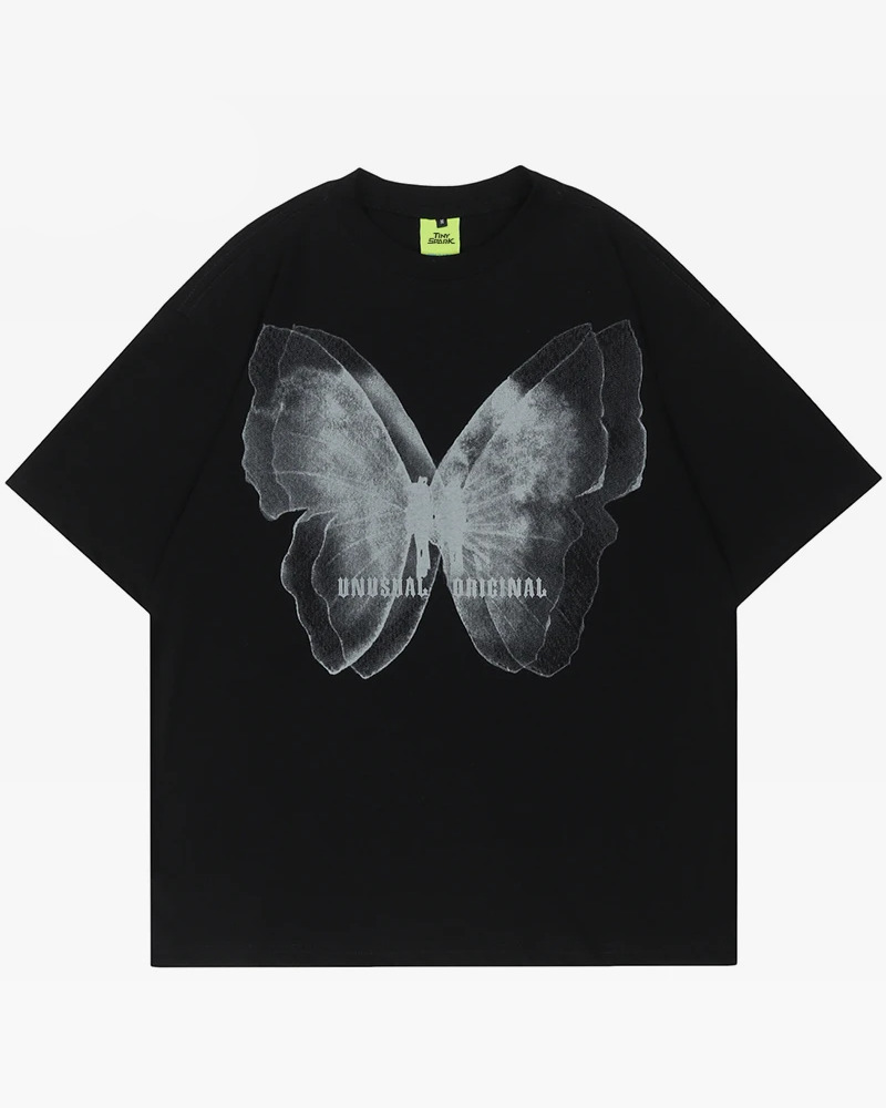 Y2K Butterfly Tee Shirt - Retro 90S Grunge, Summer Y2K Outfits, Pastel Goth, Y2K Popstar