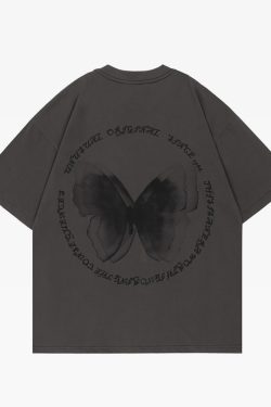Y2K Butterfly Tee Shirt - Retro 90S Grunge, Summer Y2K Outfits, Pastel Goth, Y2K Popstar