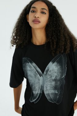 Y2K Butterfly Tee Shirt - Retro 90S Grunge, Summer Y2K Outfits, Pastel Goth, Y2K Popstar