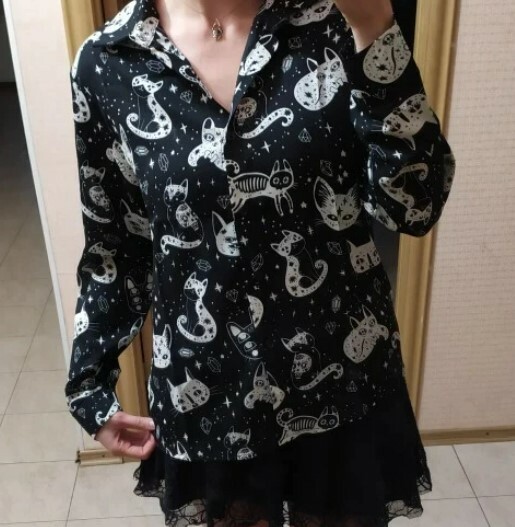 Y2K Cartoon Print Long Sleeve Top - Retro 90S Grunge, Summer Outfits, And Pastel Goth Style