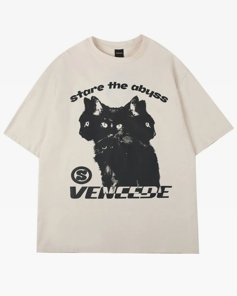 Y2K Cat Graphic Shirt - Retro 90S Grunge, Summer Outfits, Y2K Fashion, Baby Tees, Pastel Goth
