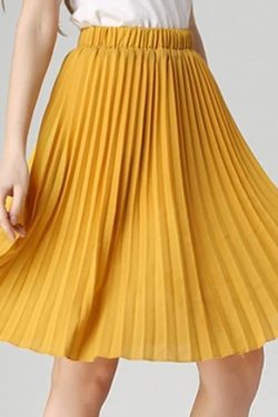 Y2K Chiffon Pleated Long Skirt - Retro 90S Grunge, Summer Outfits, Pastel Goth Fashion