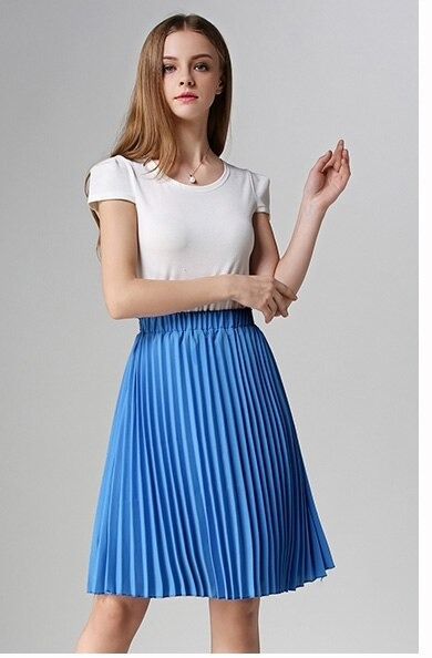 Y2K Chiffon Pleated Long Skirt - Retro 90S Grunge, Summer Outfits, Pastel Goth Fashion