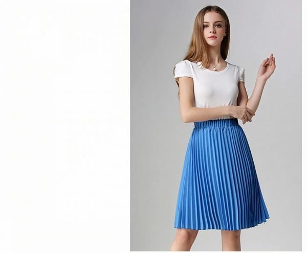 Y2K Chiffon Pleated Long Skirt - Retro 90S Grunge, Summer Outfits, Pastel Goth Fashion
