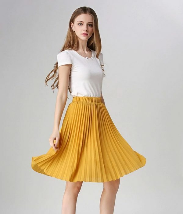 Y2K Chiffon Pleated Long Skirt - Retro 90S Grunge, Summer Outfits, Pastel Goth Fashion