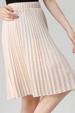 Y2K Chiffon Pleated Long Skirt - Retro 90S Grunge, Summer Outfits, Pastel Goth Fashion