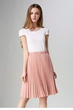 Y2K Chiffon Pleated Long Skirt - Retro 90S Grunge, Summer Outfits, Pastel Goth Fashion
