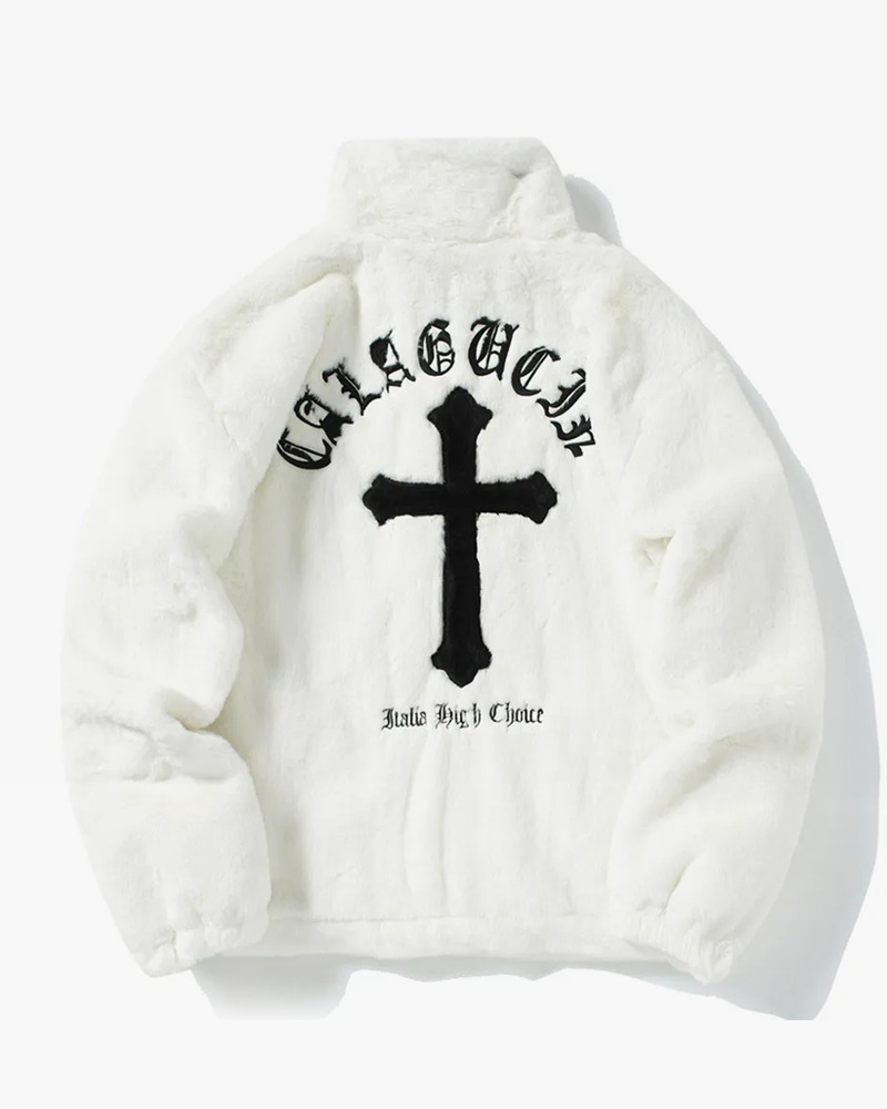 Y2K Cross Jacket - Retro 90S Grunge, Summer Y2K Outfits, Pastel Goth, Y2K Party & Club