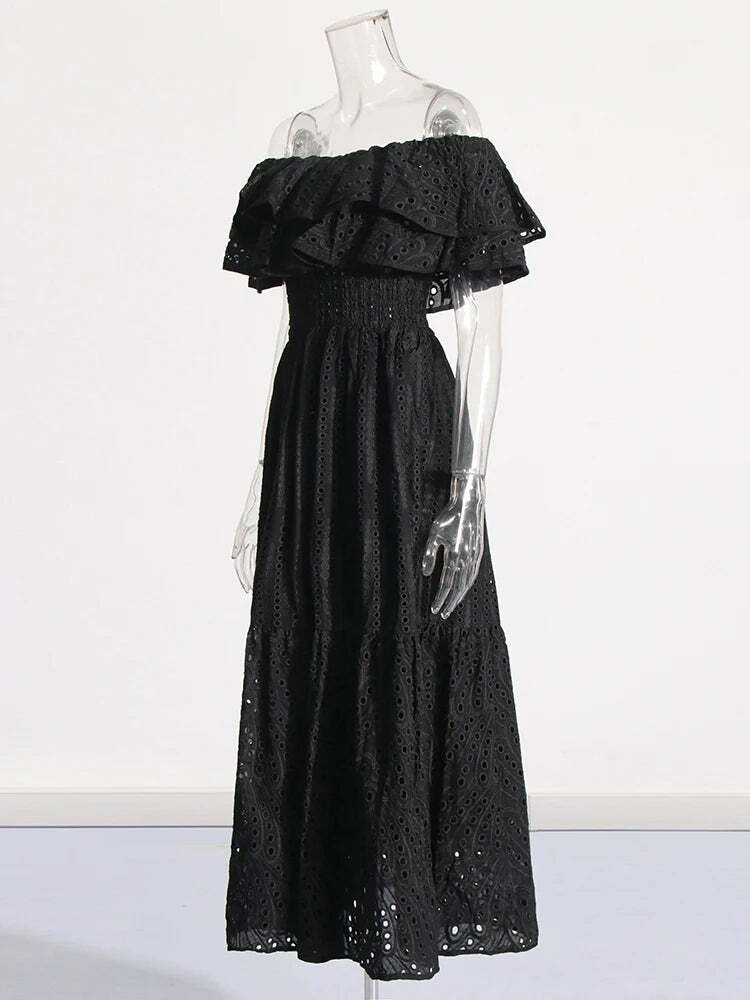 Y2K Daisy Maxi Dress - Retro 90S Grunge Summer Outfit, Pastel Goth, Y2K Party Fashion