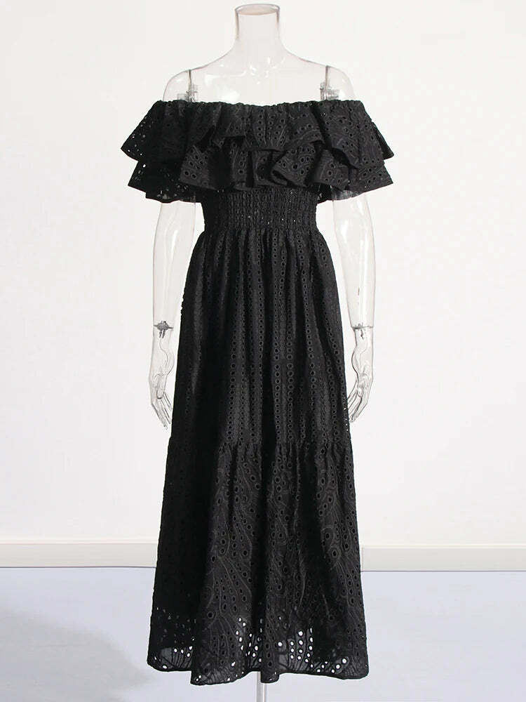 Y2K Daisy Maxi Dress - Retro 90S Grunge Summer Outfit, Pastel Goth, Y2K Party Fashion