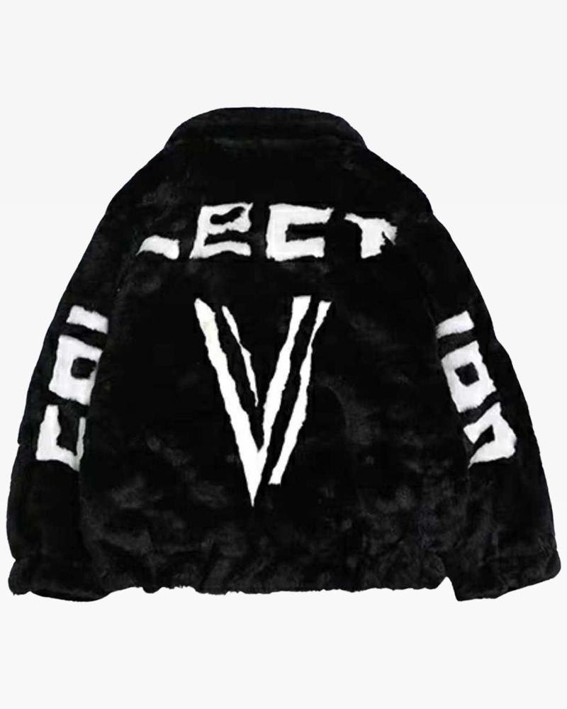 Y2K Faux Fur Bomber Jacket - 90S Grunge, Retro Style, Pastel Goth, Y2K Party & Club Outfits