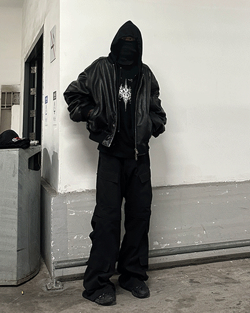 Y2K Faux Leather Oversized Bomber Jacket - 90S Grunge, Retro Style, Y2K Fashion Must-Have