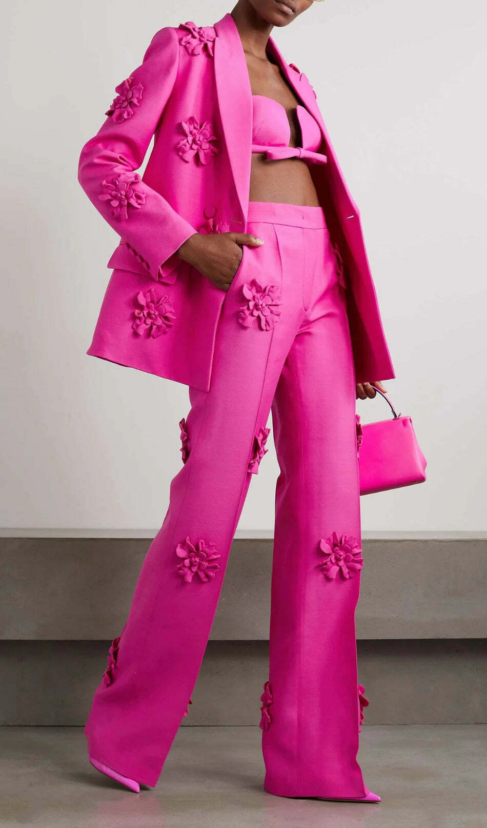 Y2K Floral Blazer Trousers Set - Retro 90S Grunge, Summer Y2K Outfits, Pastel Goth Style