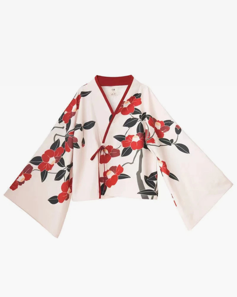 Y2K Floral Kimono - Retro 90S Grunge, Summer Outfits, Pastel Goth, Y2K Party & Club Fashion