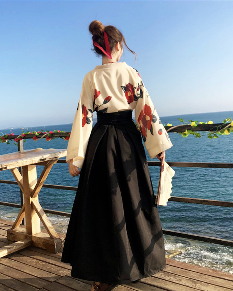 Y2K Floral Kimono Set - 90S Grunge Summer Outfit, Retro Y2K Fashion, Pastel Goth Style