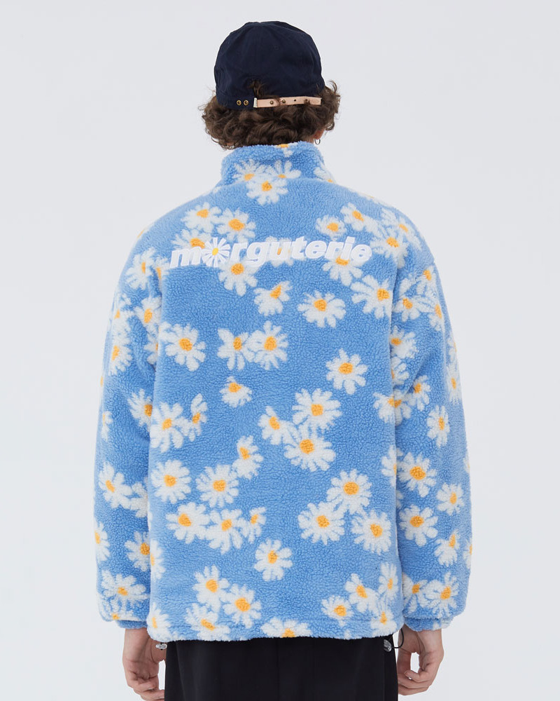 Y2K Flower Fleece Jacket - Retro 90S Grunge, Summer Outfits, Pastel Goth, Y2K Fashion