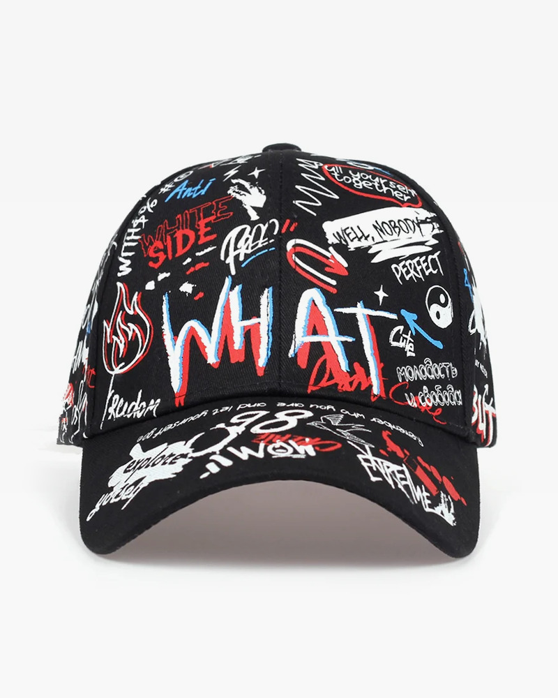 Y2K Graffiti Baseball Cap - Retro 90S Grunge, Hip Hop, And Pastel Goth Summer Fashion