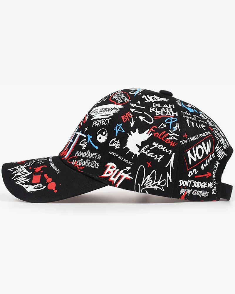 Y2K Graffiti Baseball Cap - Retro 90S Grunge, Hip Hop, And Pastel Goth Summer Fashion