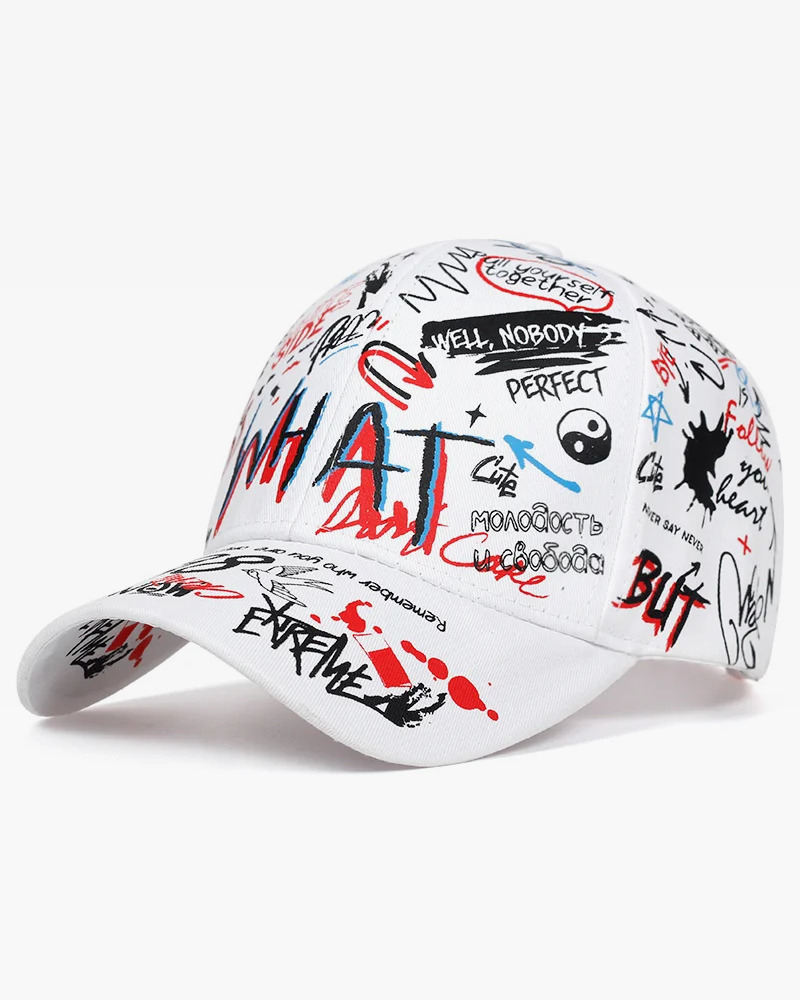 Y2K Graffiti Baseball Cap - Retro 90S Grunge, Hip Hop, And Pastel Goth Summer Fashion
