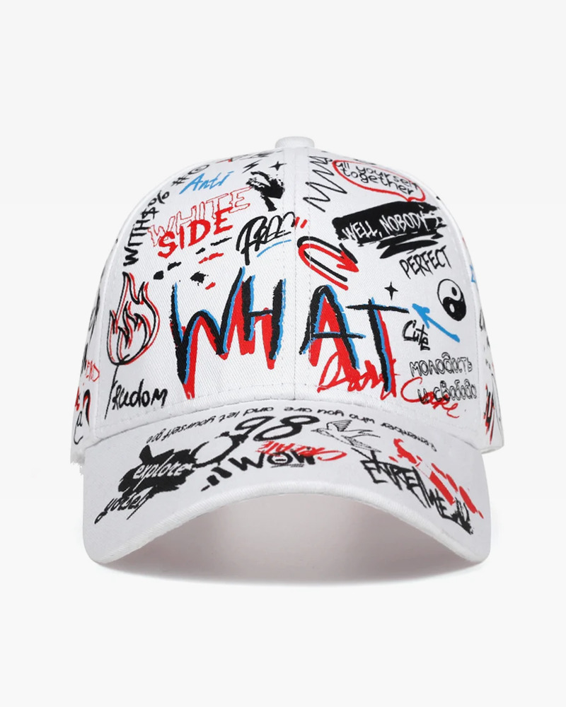 Y2K Graffiti Baseball Cap - Retro 90S Grunge, Hip Hop, And Pastel Goth Summer Fashion