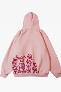Y2K Graphic Hoodie - Retro 90S Grunge, Summer Y2K Outfits, Pastel Goth, Y2K Club & Party