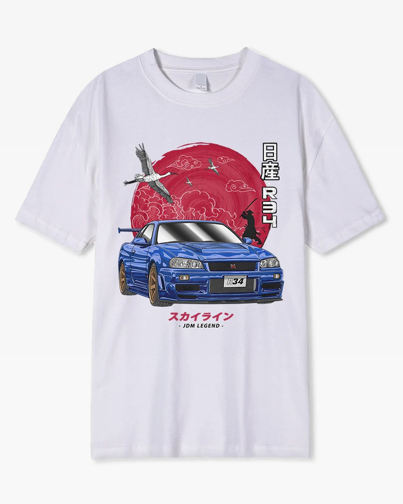 Y2K Grunge & 90S Retro Nissan Skyline R34 Shirt - Perfect For Y2K Summer & Party Outfits