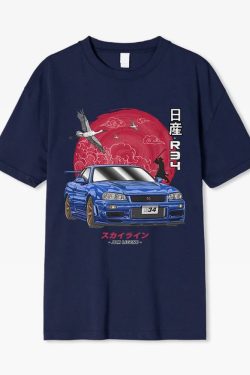 Y2K Grunge & 90S Retro Nissan Skyline R34 Shirt - Perfect For Y2K Summer & Party Outfits