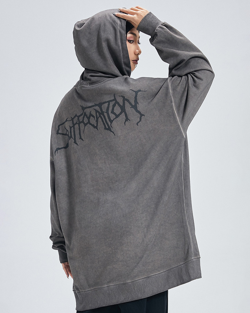Y2K Grunge Angel Dark Print Hoodie - Retro 90S Fashion, Summer Y2K Outfits, Gothic Y2K Style