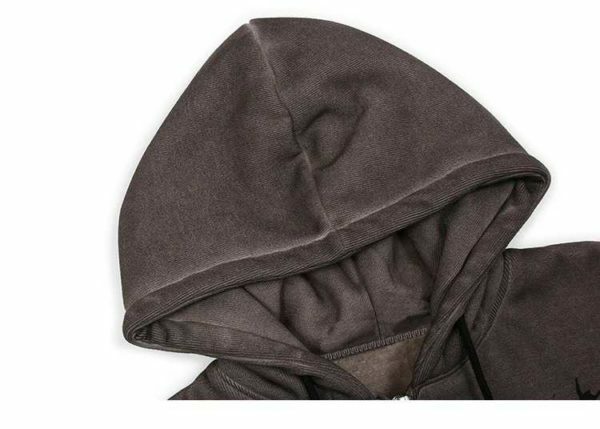 Y2K Grunge Angel Dark Print Hoodie Jacket - Retro 90S Fashion, Summer & Party Outfits
