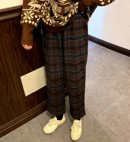 Y2K Grunge Aspen Fleece Plaid Pants - Retro 90S Summer Outfit, Y2K Fashion Essentials