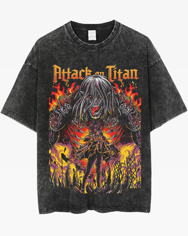 Y2K Grunge Attack On Titan Vintage Shirt - 90S Retro Summer Outfit For Women