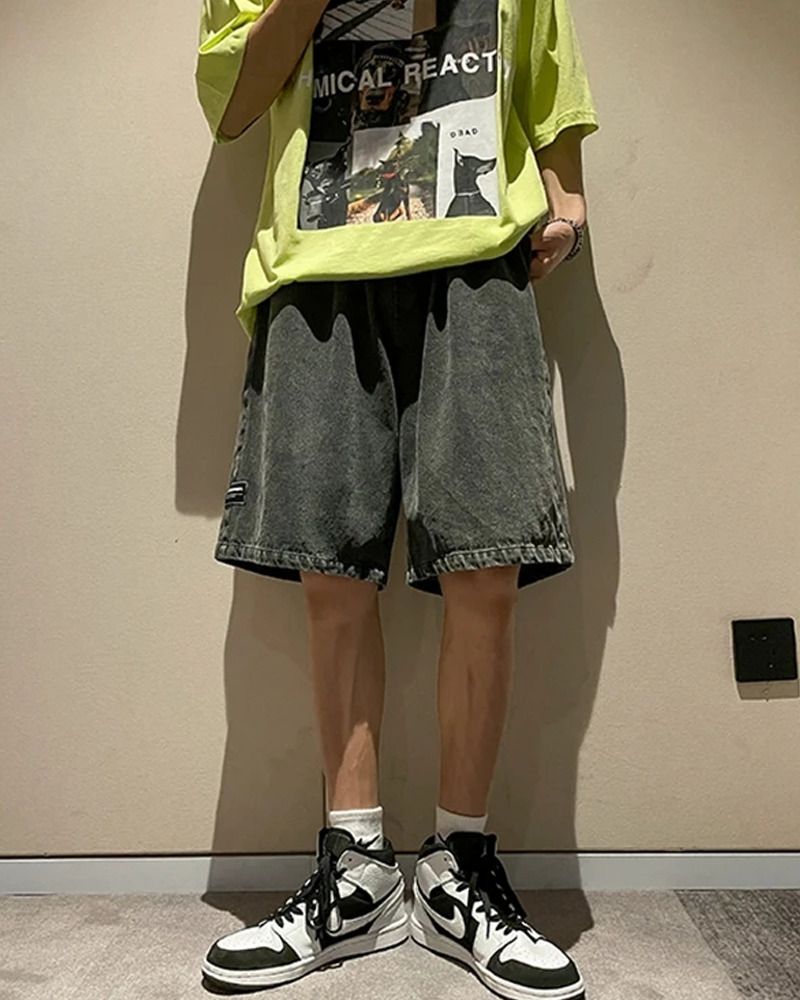 Y2K Grunge Baggy Denim Shorts - Retro 90S Summer Outfit, Perfect For Y2K Party & Club Looks