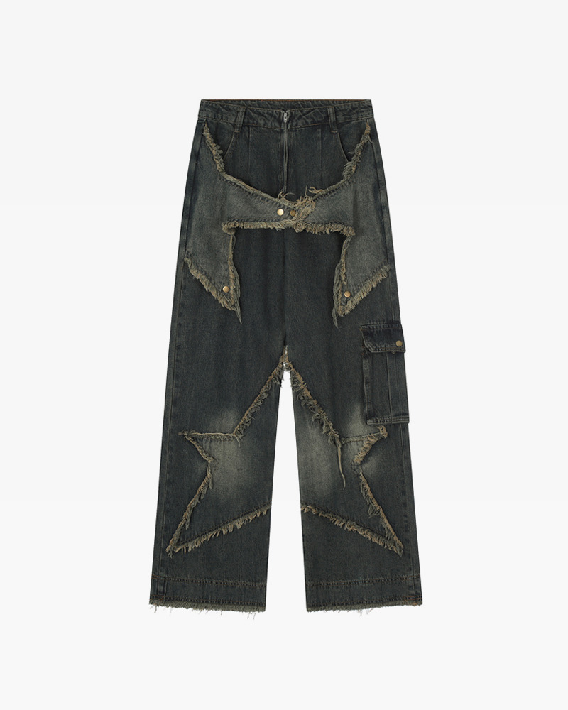 Y2K Grunge Baggy Star Jeans - Retro 90S Fashion, Summer Outfits, And Hip Hop Style