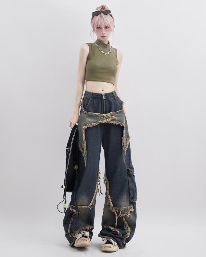 Y2K Grunge Baggy Star Jeans - Retro 90S Fashion, Summer Outfits, And Hip Hop Style