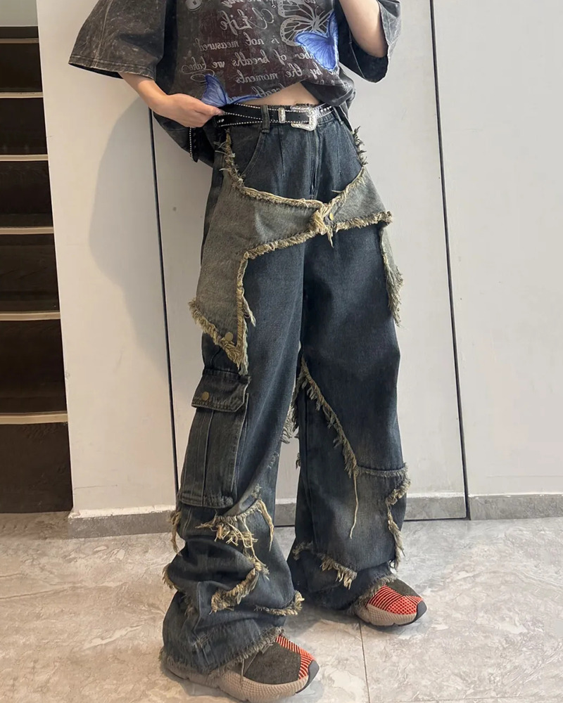Y2K Grunge Baggy Star Jeans - Retro 90S Fashion, Summer Outfits, And Hip Hop Style