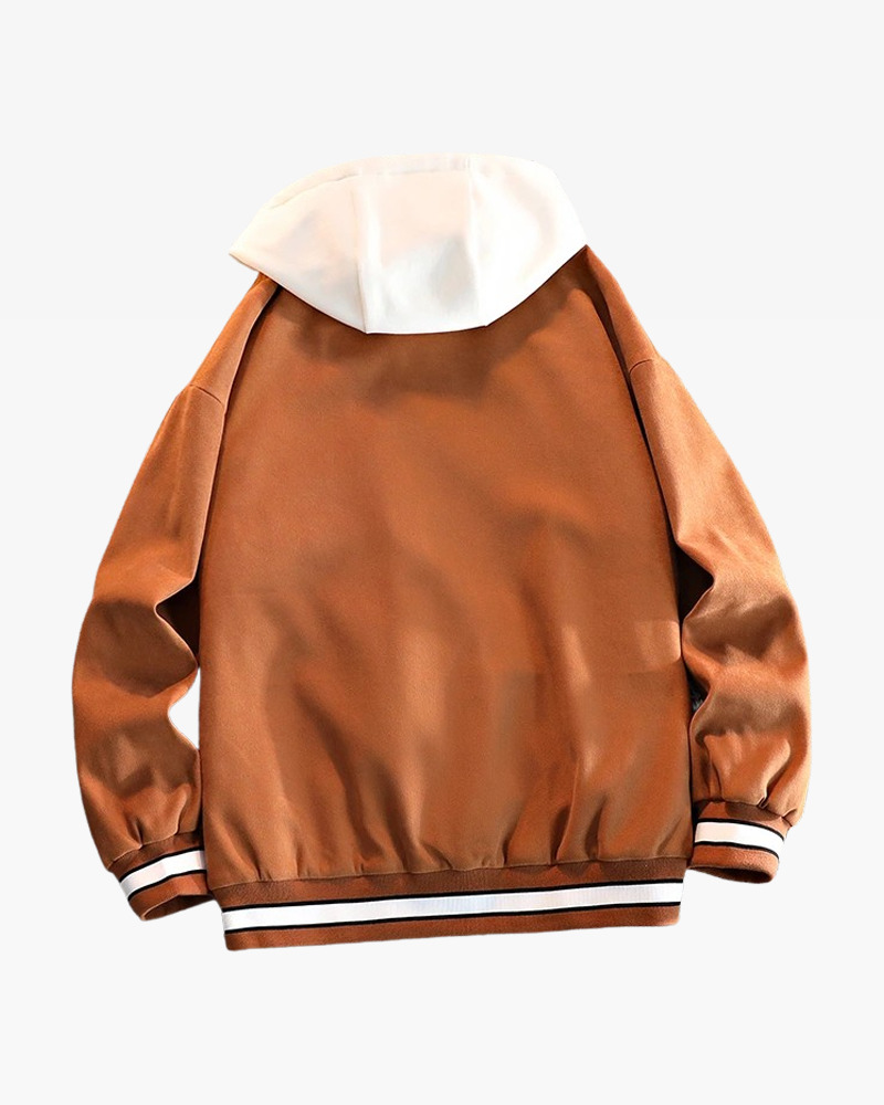 Y2K Grunge Baseball Jacket With Hood - Retro 90S Fashion, Summer Y2K Outfits, Pastel Goth Style