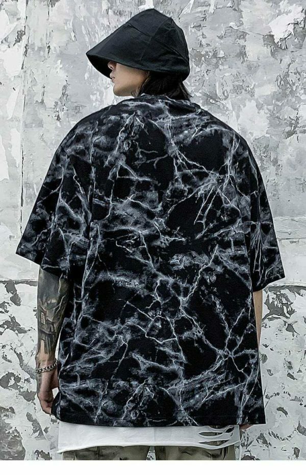 Y2K Grunge Bat Print T-Shirt - Retro 90S Fashion, Summer Y2K Outfits, Gothic Y2K Style
