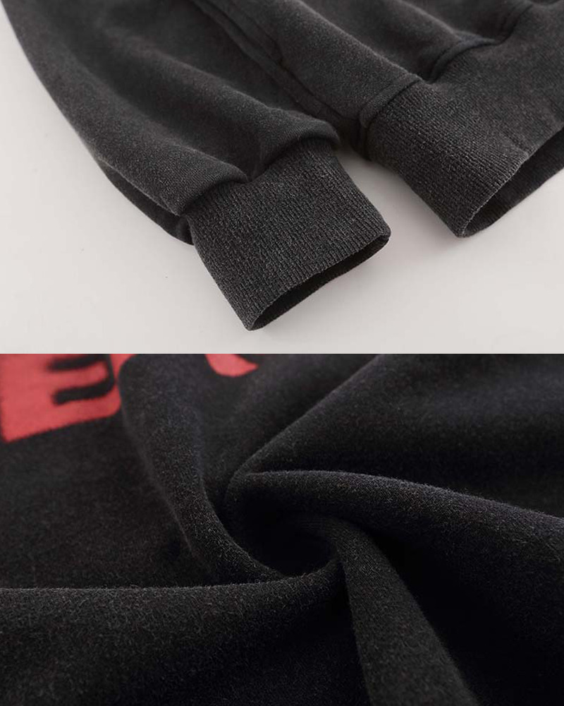 Y2K Grunge Black And Red Graphic Hoodie - 90S Fashion, Retro Style, Y2K Outfits Women