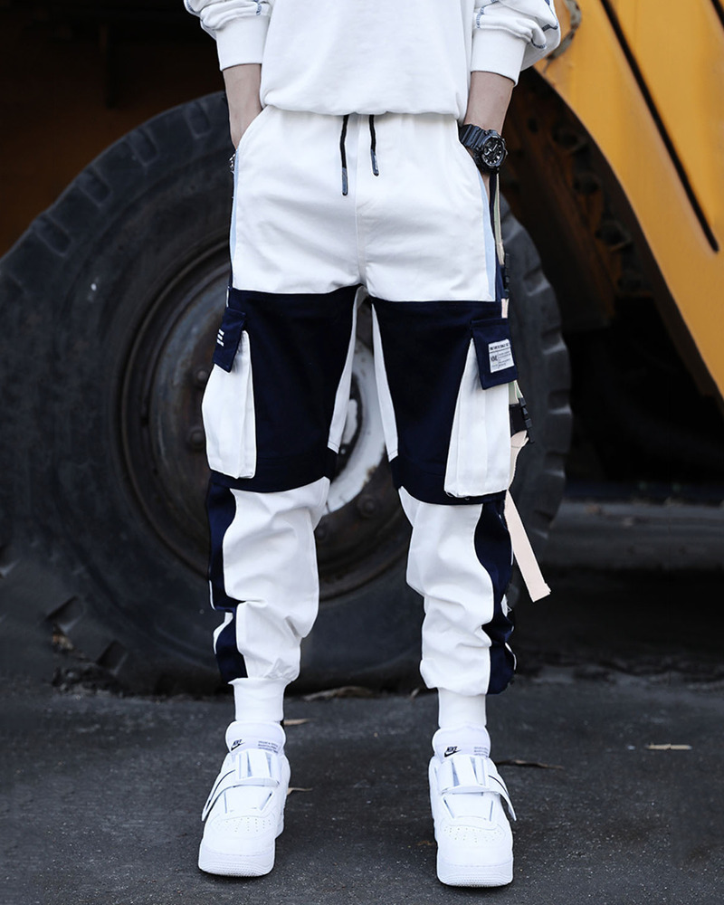 Y2K Grunge Black And White Cargo Pants - 90S Retro Style, Y2K Fashion, Summer Outfits