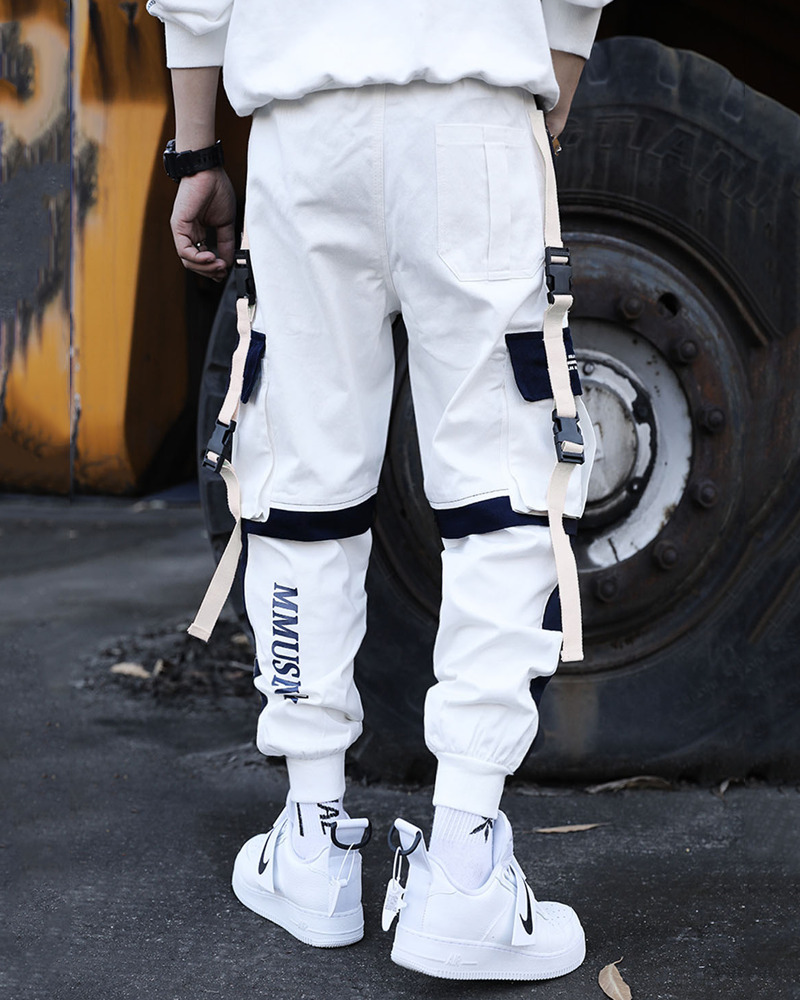 Y2K Grunge Black And White Cargo Pants - 90S Retro Style, Y2K Fashion, Summer Outfits