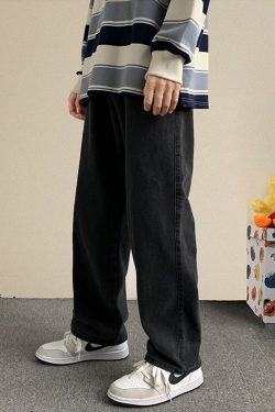 Y2K Grunge Black Baggy Jeans - Retro 90S Fashion, Summer Outfits, And Hip Hop Style